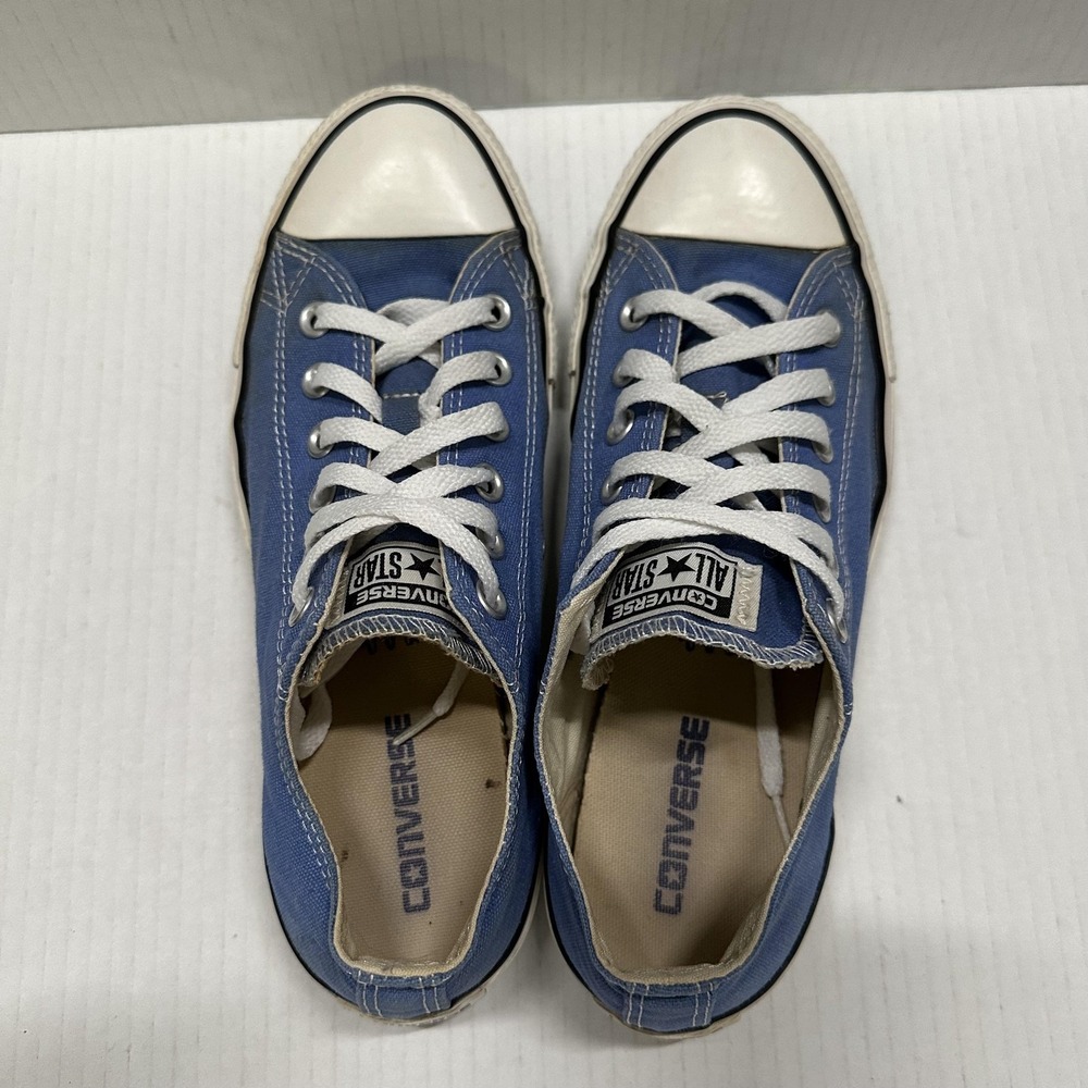 Converse Chuck Taylor All Star Low Shoes Mens 7 Blue Canvas Classic Sneakers - Picture 4 of 8